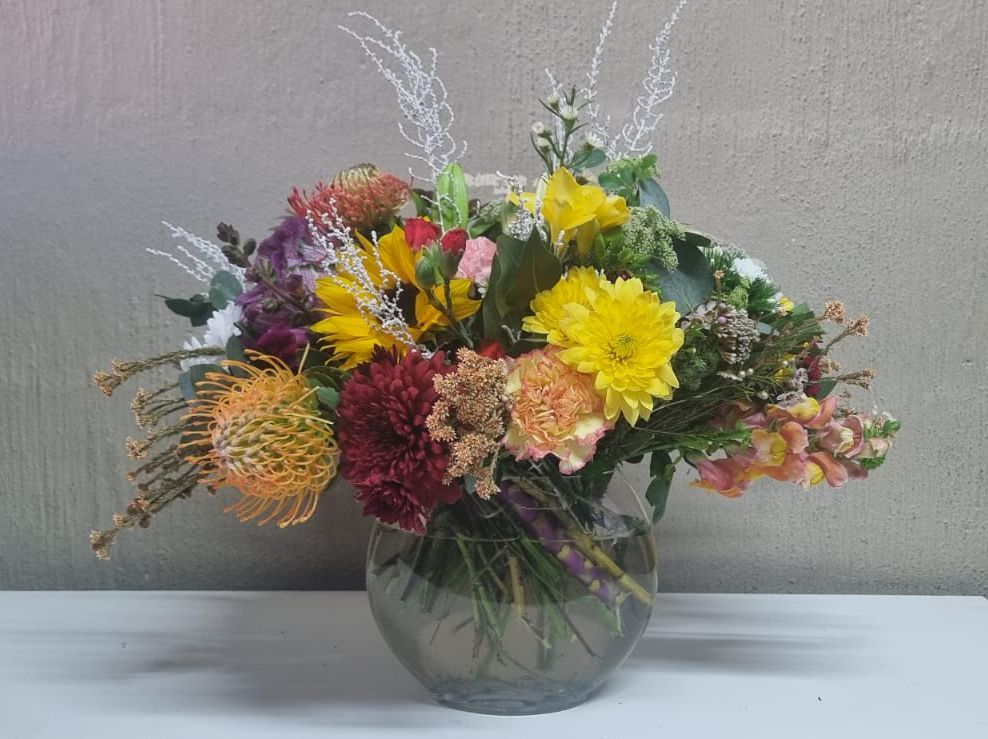 Mixed Flowers in a Vase