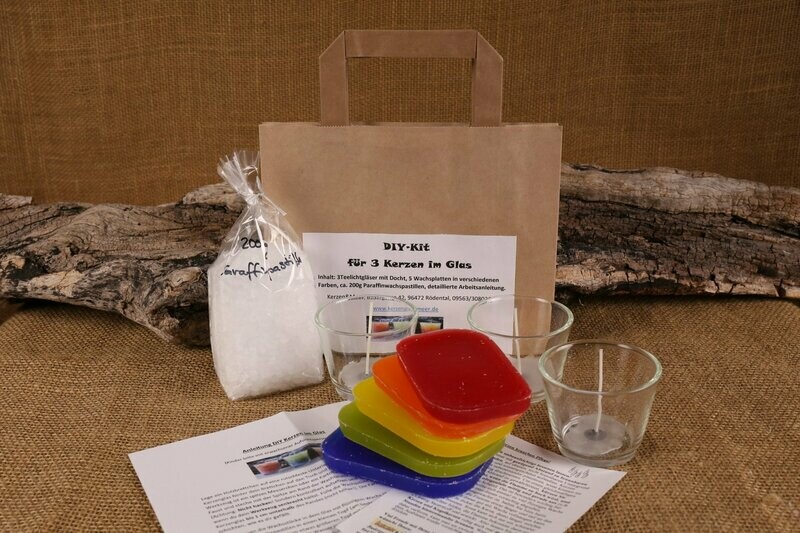 DIY - Kit für Kerzen im Glas