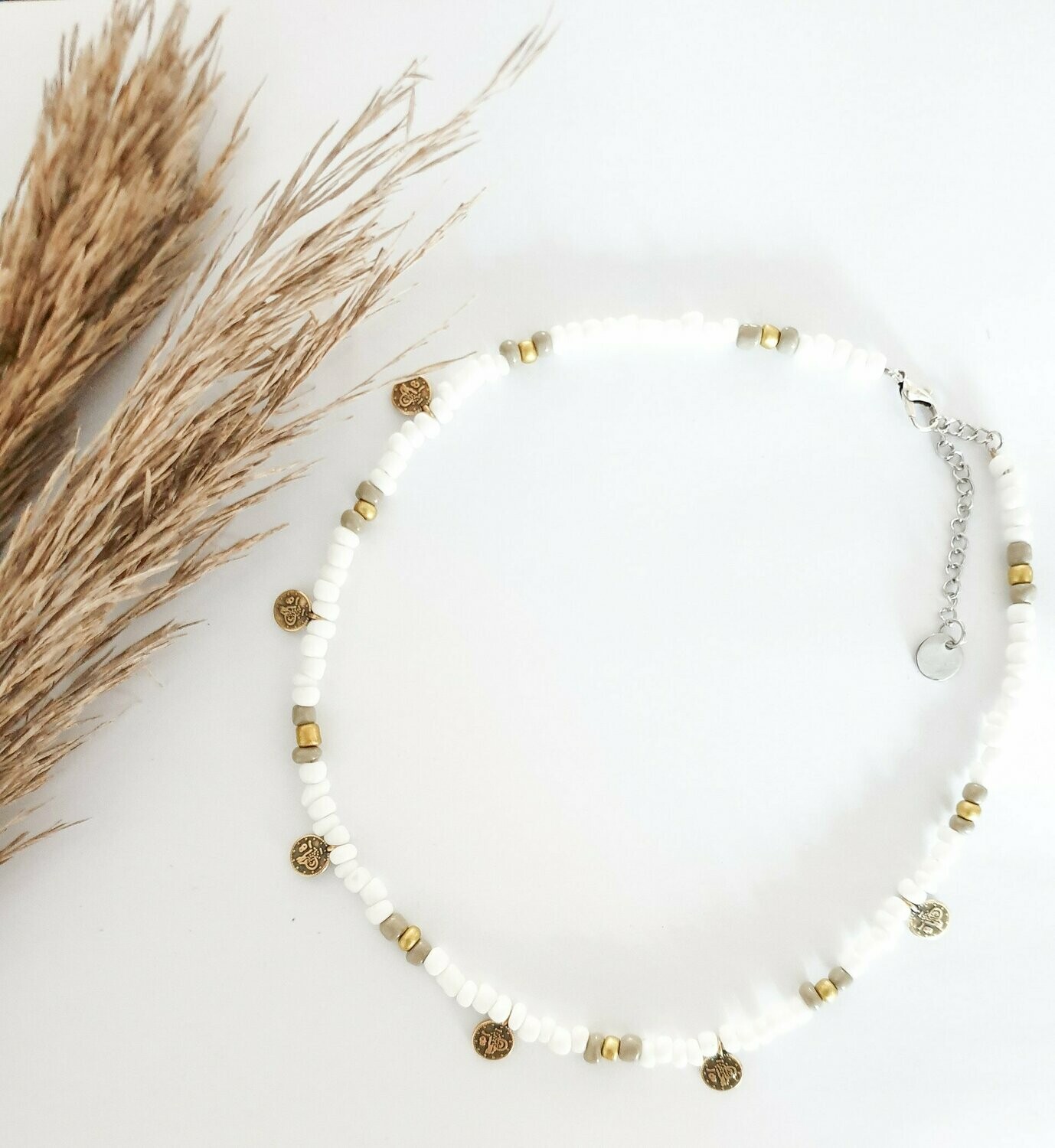 Choker ketting met muntjes