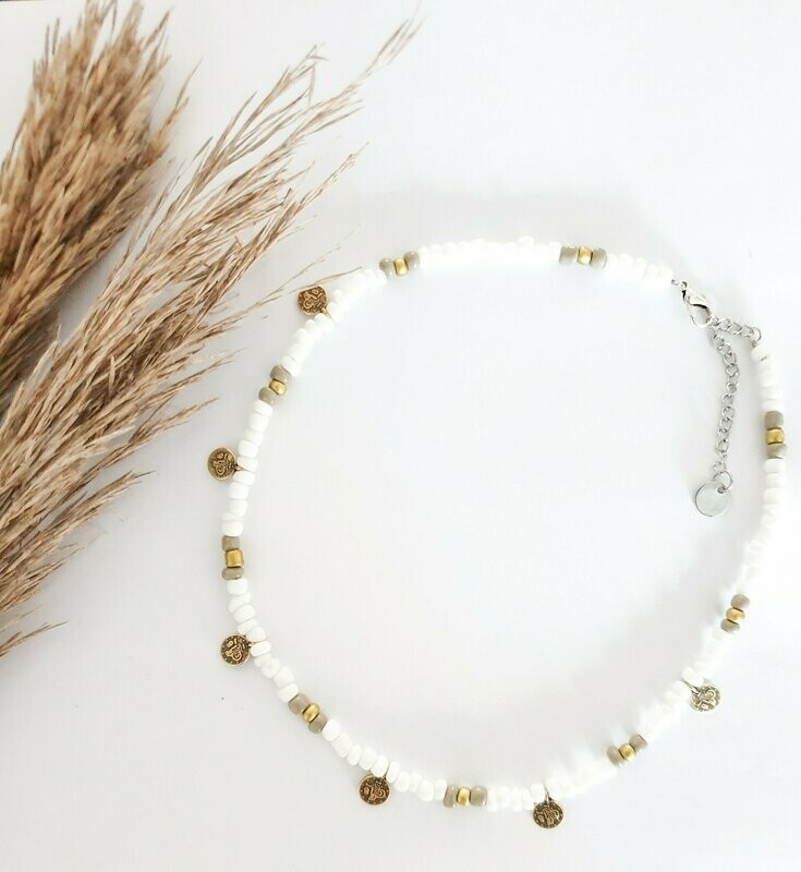 Choker ketting met muntjes
