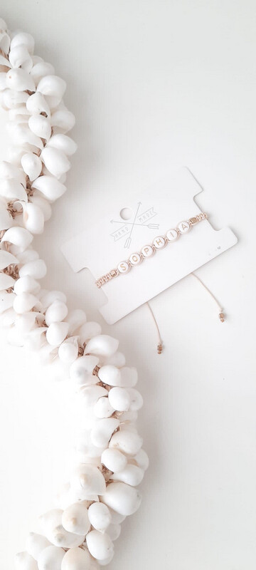 Naam Armband macramé