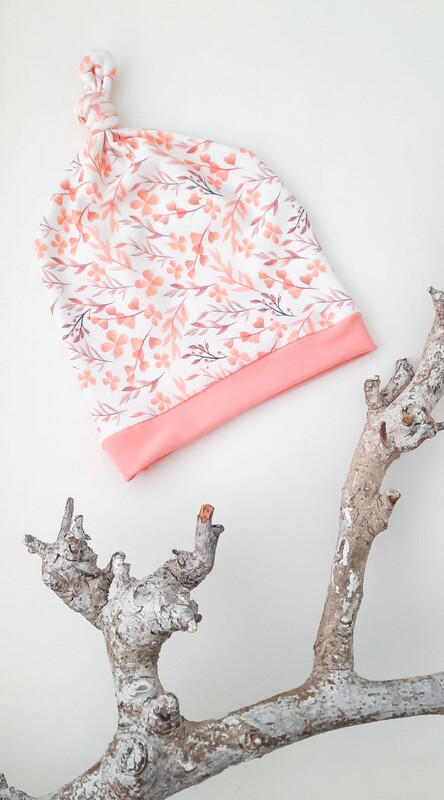 Baby Knoopmutsje Orange / Pink