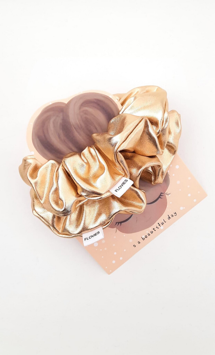 Scrunchie Metallic Gold
