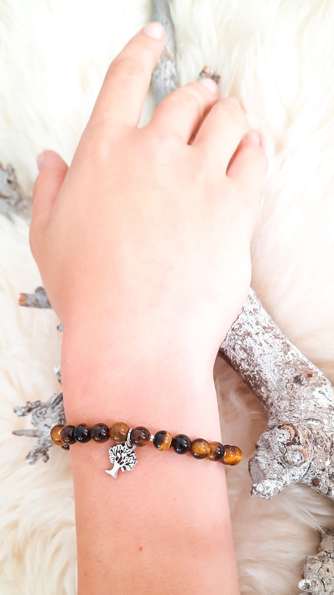 Natuursteen Tijgeroog Armband