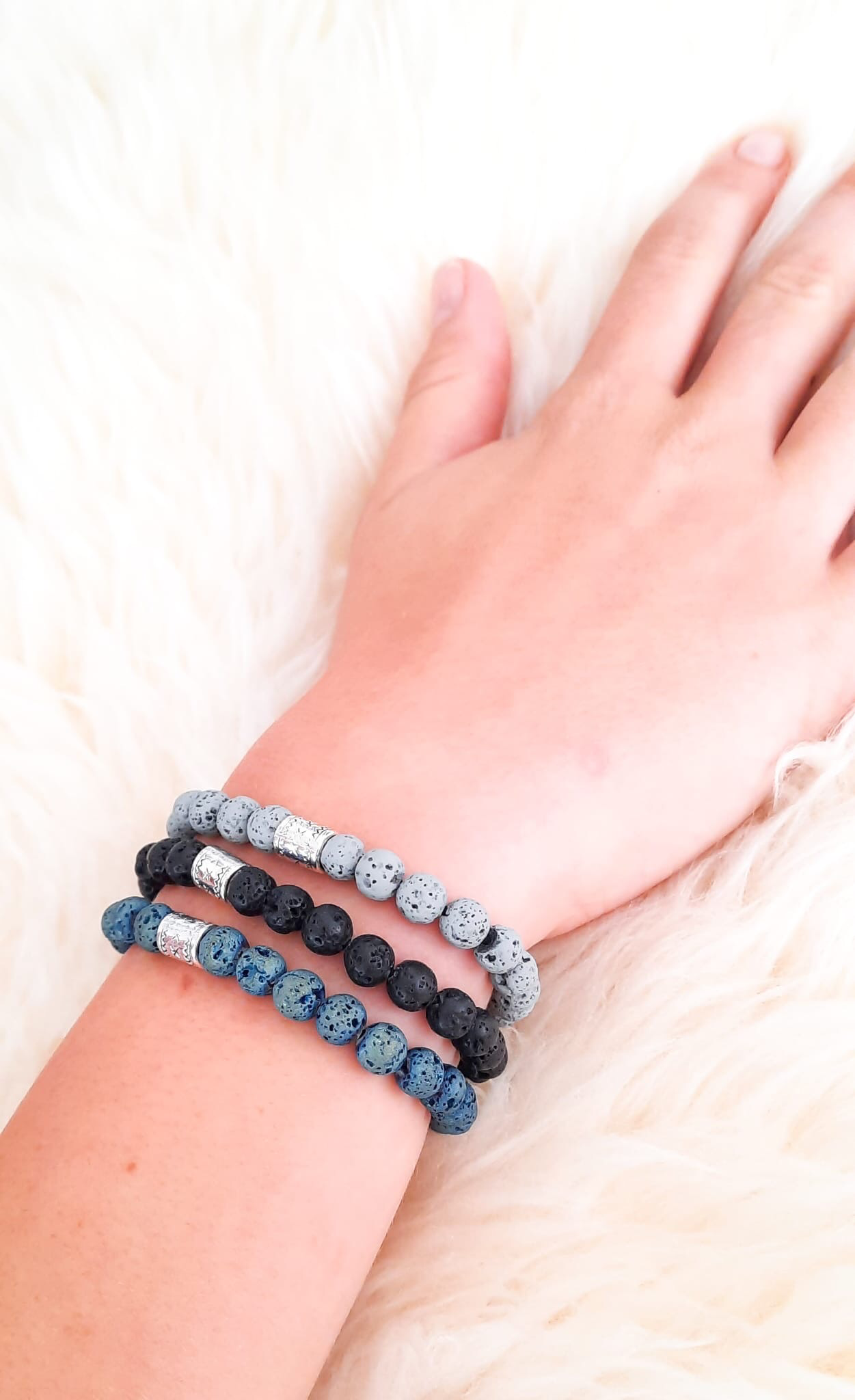 Natuursteen Lava Armband