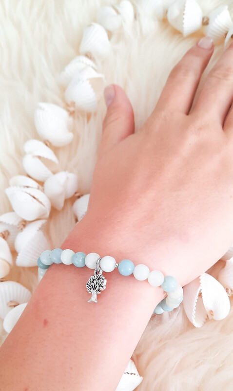 Natuursteen Amazoniet Naturel Armband