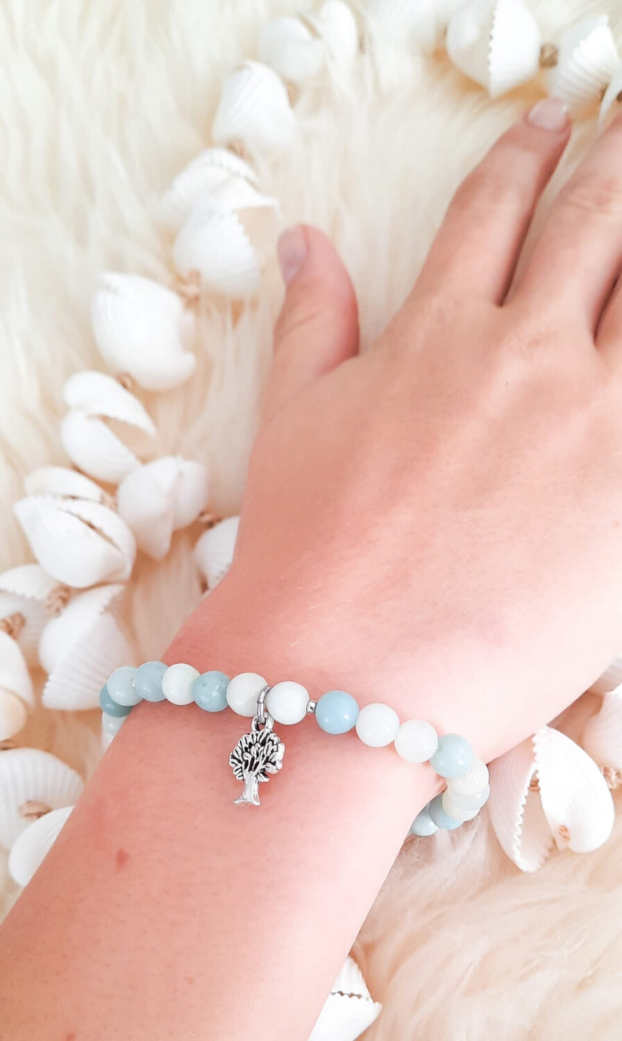 Natuursteen Amazoniet Naturel Armband