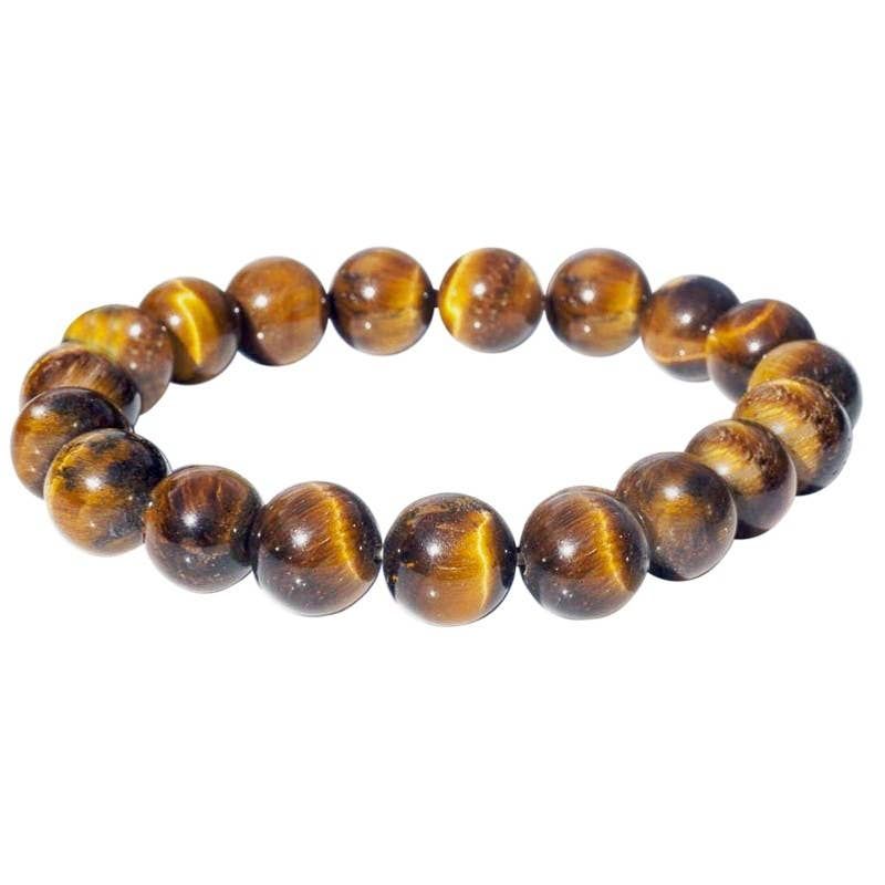 Armband Tijgeroog kralen 10 mm