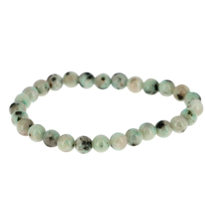 Armband Jasper Kiwi kralen 6 mm