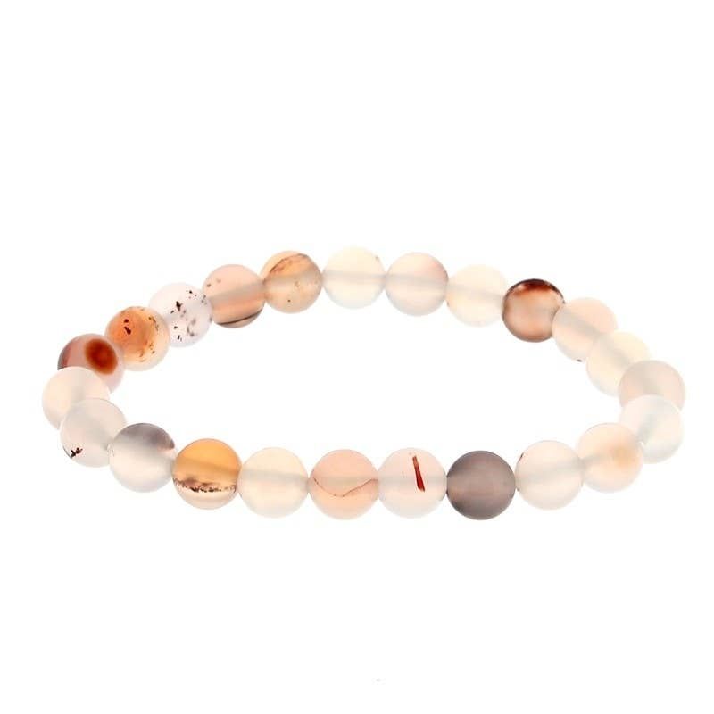 Armband Agaat kralen 8 mm