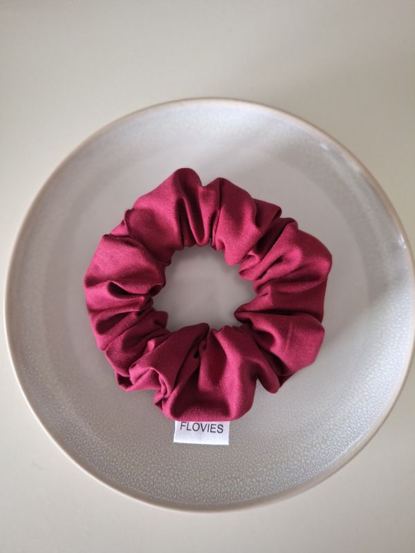Scrunchie Burgundy Uni