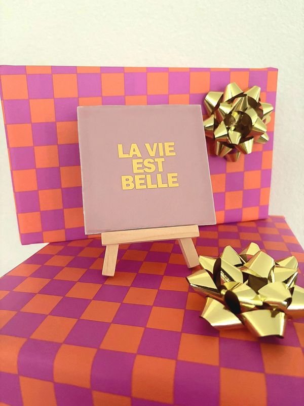 Tegeltje Quote incl. standaard