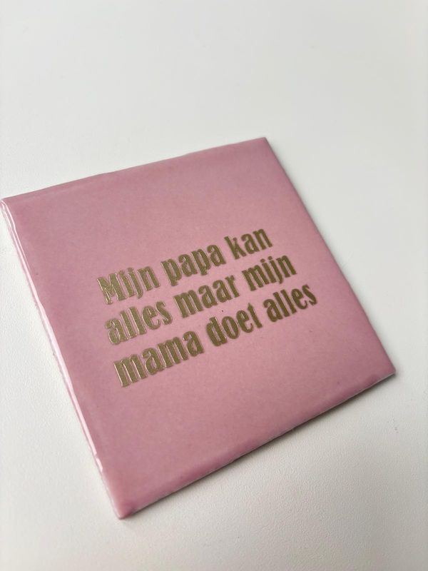 Tegeltje Quote incl. standaard