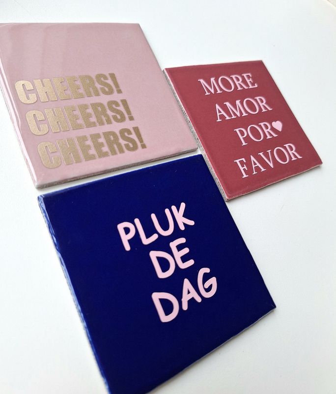 Tegeltje Quote incl. standaard