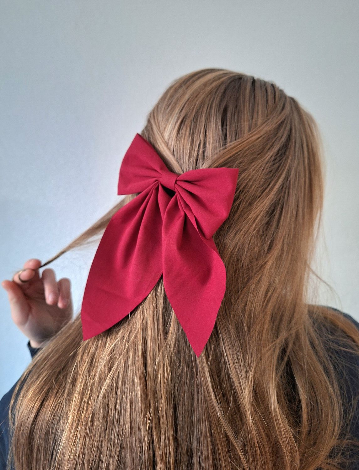 Haarclip strik stof Haarclip strik stof