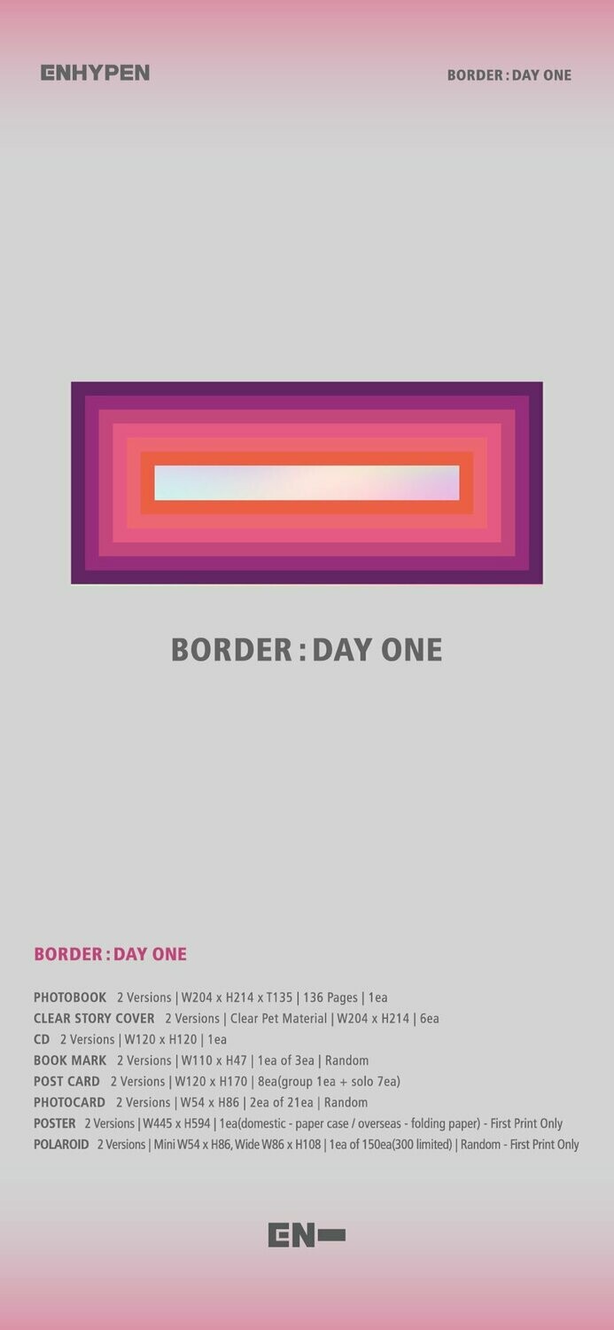 Enhypen Debut Album Border Day One Order Code Enhypenbd1