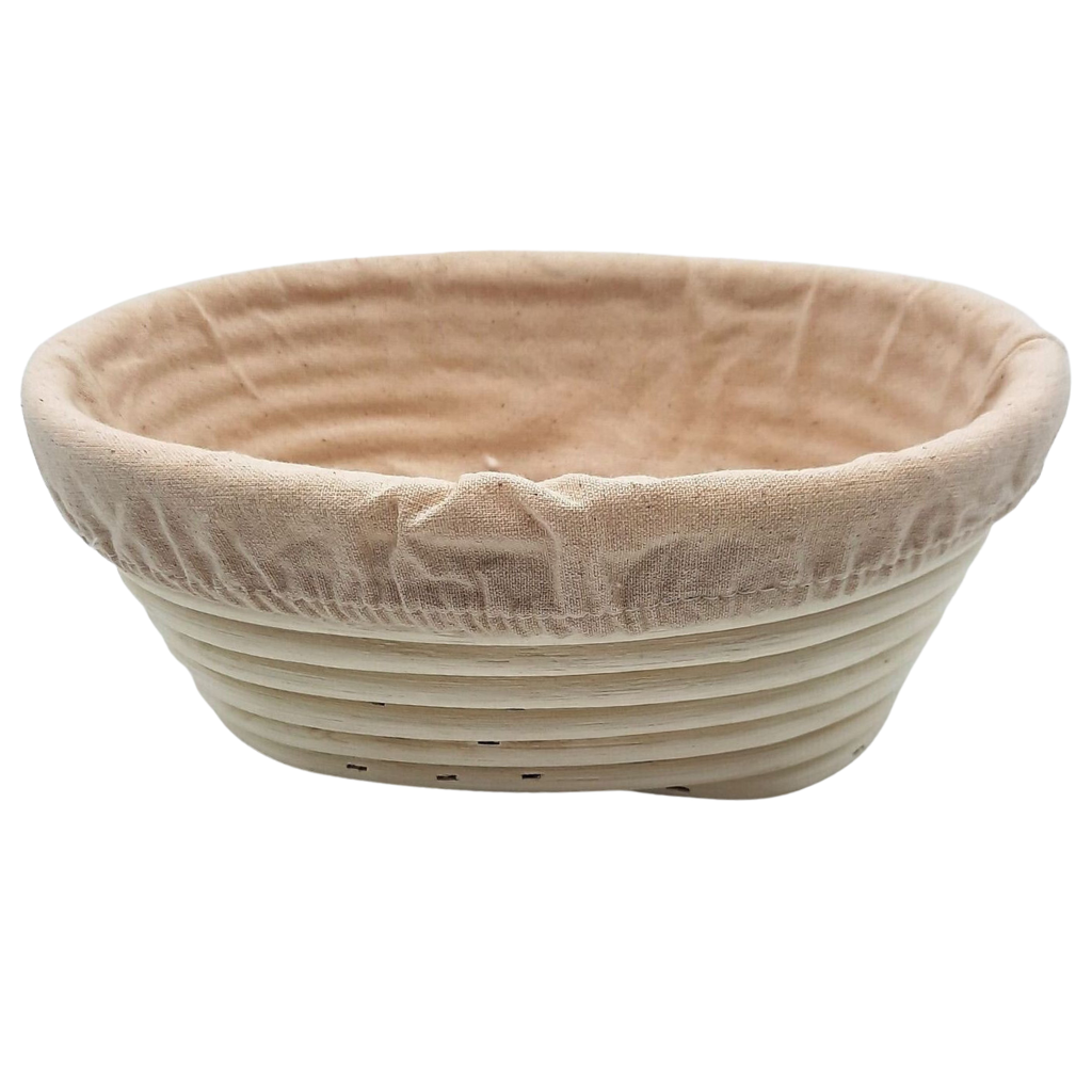 Proving Basket/Banneton - Oval, With Liner (25cm x 16cm)