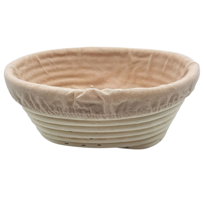 Proving Basket/Banneton - Oval, With Liner (25cm x 16cm)