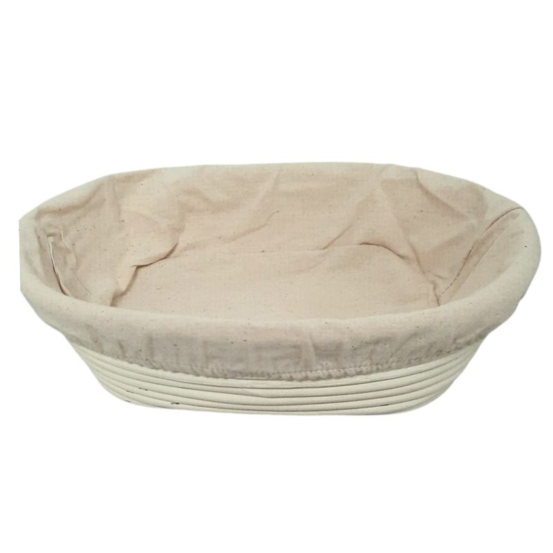Proving Basket/Banneton - Oval, WITH Liner (27cm x 17cm, 1kg-1.25kg)
