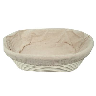 Proving Basket/Banneton - Oval, WITH Liner (27cm x 17cm, 1kg-1.25kg)