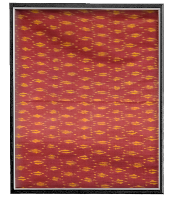 Hand Woven Traditional Red Pattern Natural Silk