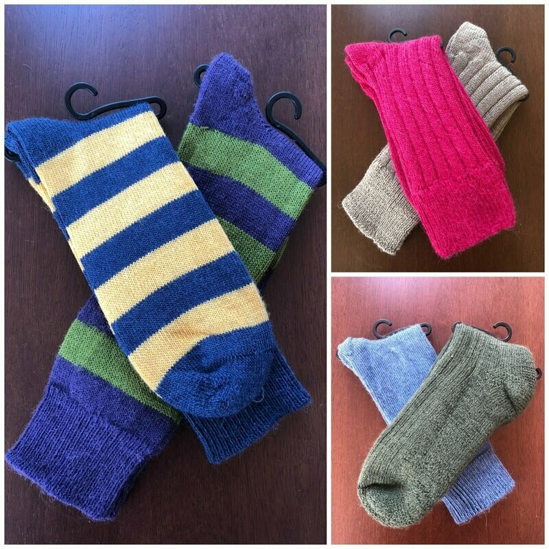 Alpaca stripy socks