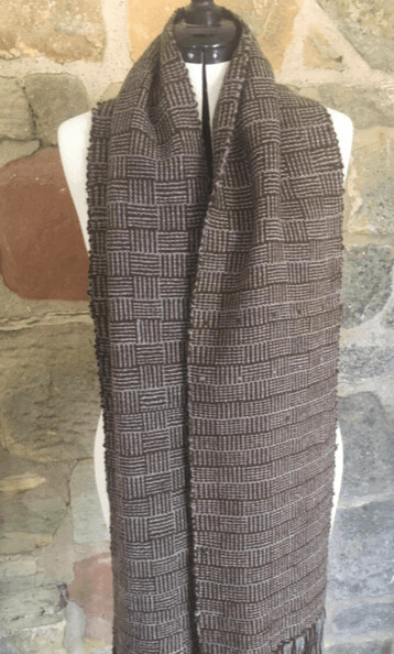 Handwoven 100% alpaca scarf