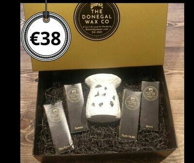 Luxury Gift Set with Embossed Warmer + 4 Snap Bar Wax Melts