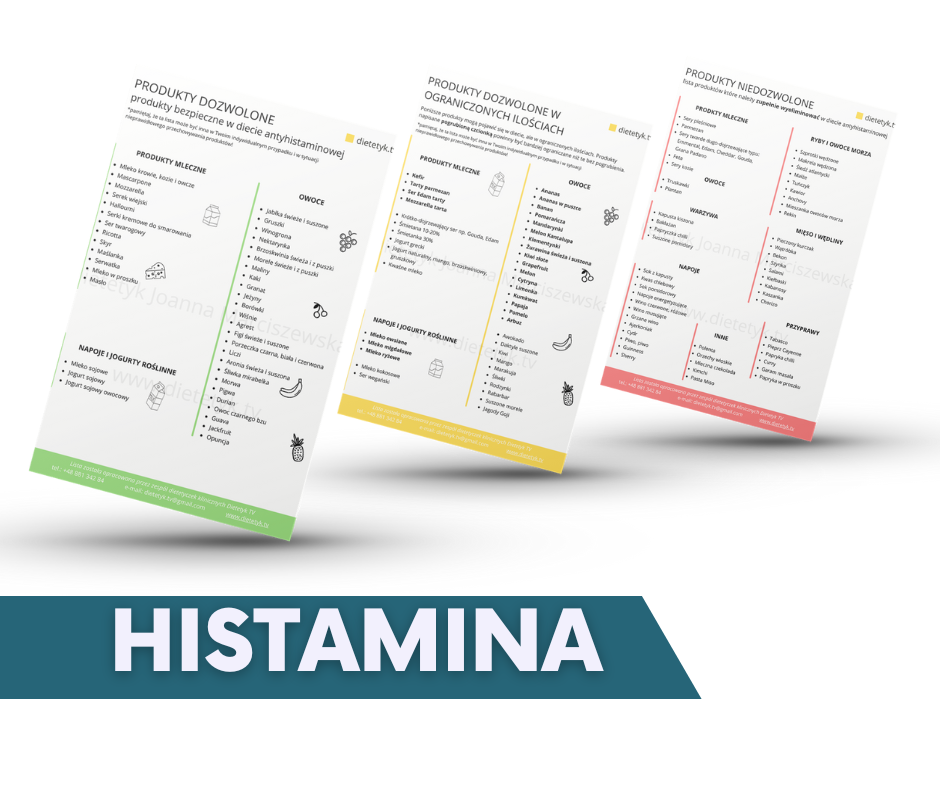 Tabela diety antyhistaminowej - lista PDF