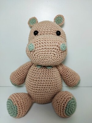 Hipopótamo amigurumi