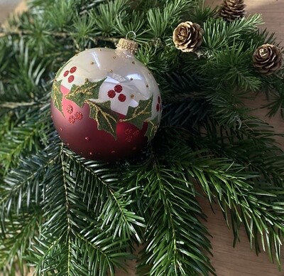 10 cm Kristjørn julekugle