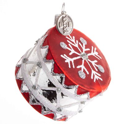 Tromme med snefnug 5 cm Tromme med snefnug 5 cm