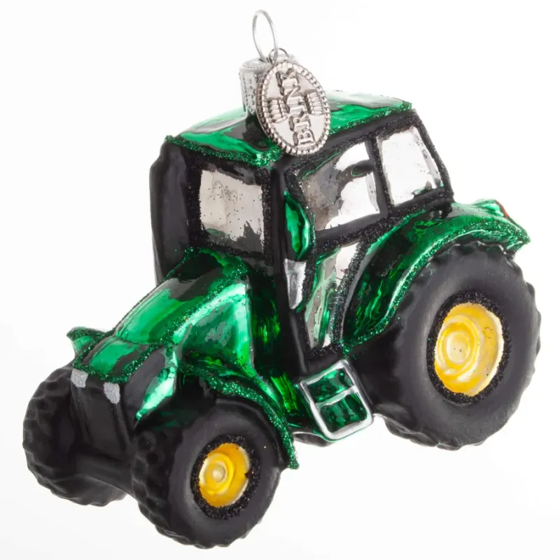 Grøn traktor med gule fælge