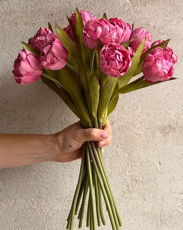 Tulipaner Pink - silke