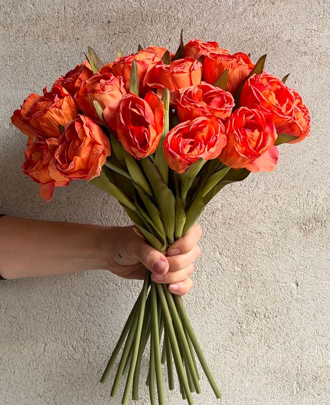 Tulipaner Orange - silke
