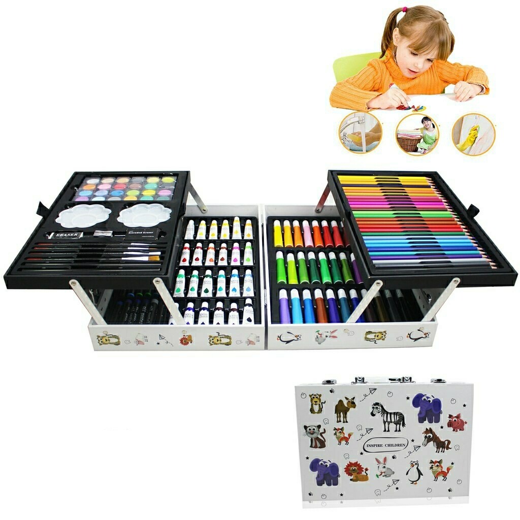 Художественный набор для рисования со скетч маркерами в чемоданчике "Inspire children" 60 предметов
