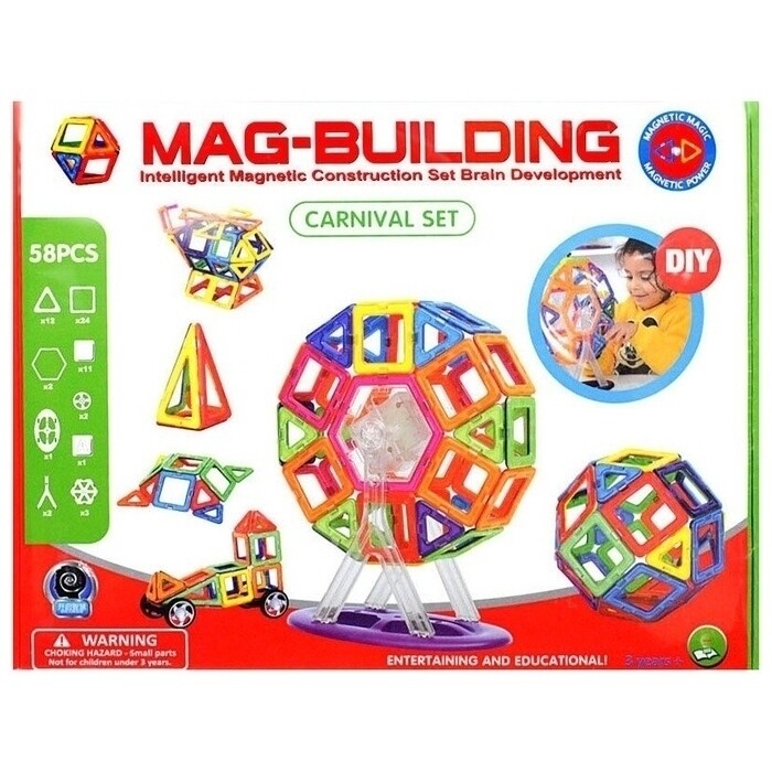 Магнитный конструктор Mag-building 58 предметов