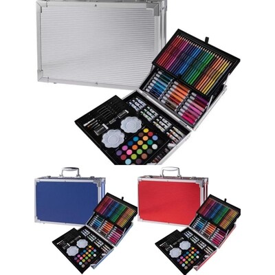 Художественный набор чемоданчик для рисования 145 предметов разноцветные