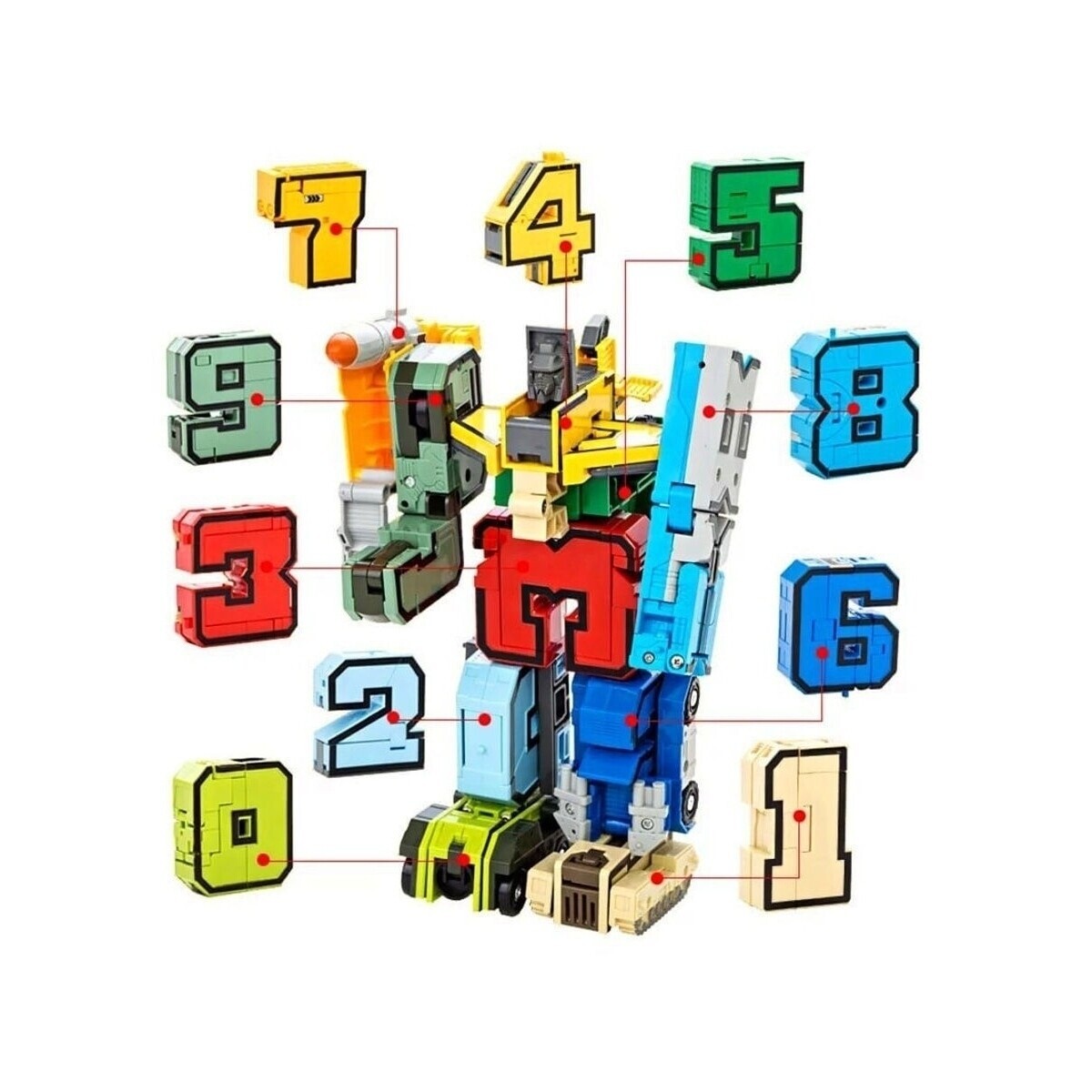 Схема сборки робота из цифр