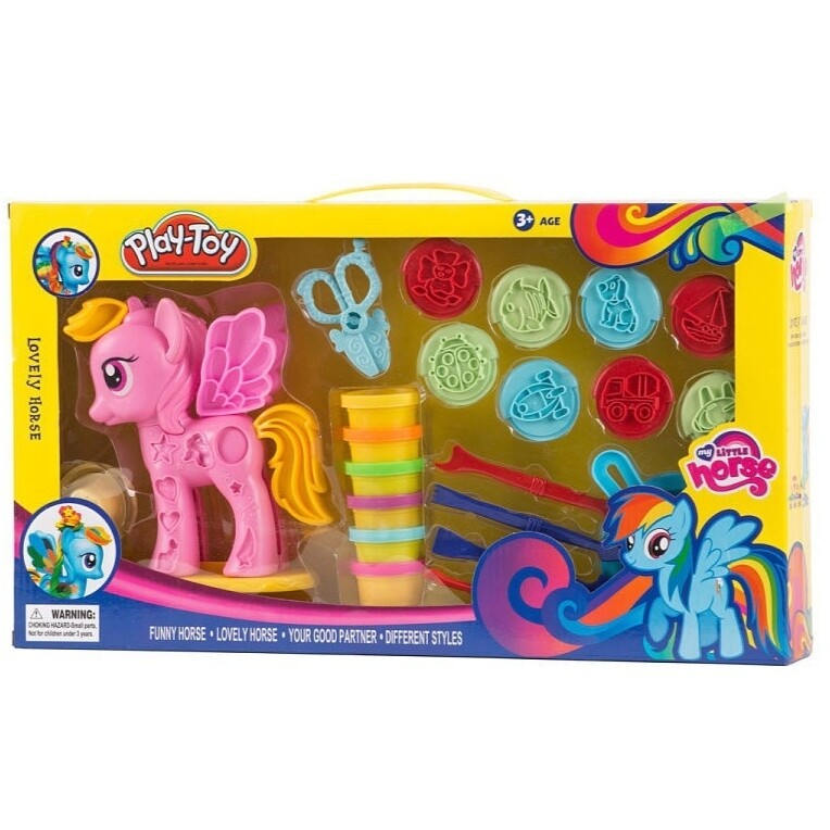 Игровой набор для лепки, набор для творчества из пластилина Play-Toy, Плей Той, Единорог, "Lovely Horse, My Little Horse"
