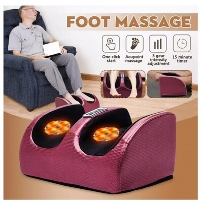 Массажёр Электрический для ног и стоп, роликовый массажер с подогревом "Foot Massage"