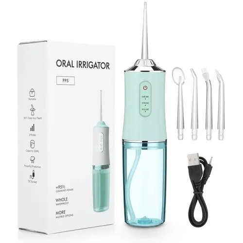 Ирригатор для полости рта портативный, для чистки зубов, удаления налёта и массажа дёсен "ORAL IRRIGATOR" PPS