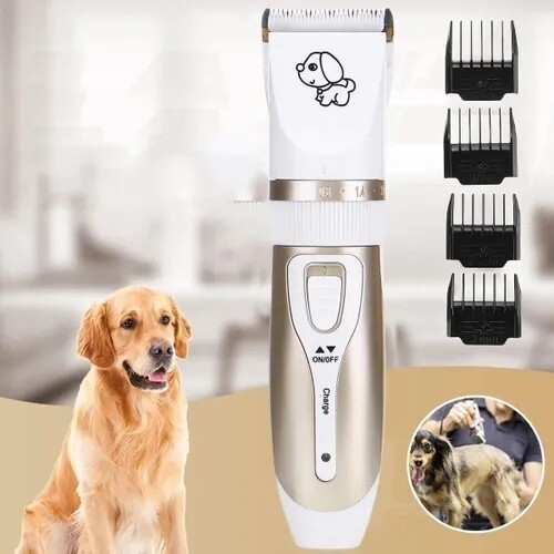 Машинка для стрижки домашних животных, без вибрации и шума, Триммер "Pet Grooming Hair Clipper Kit"