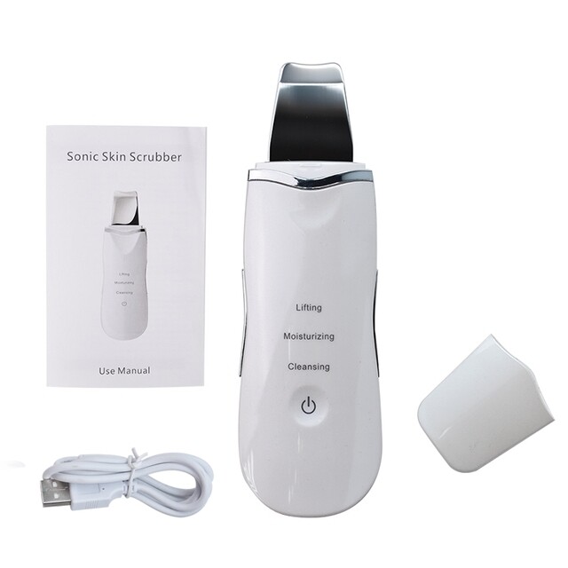 Аппарат ультразвуковой скруббер для очистка лица и кожи, Вибрационный шпатель, пилинг "Ultrasonic skin Scrubber" 7C-CPY01