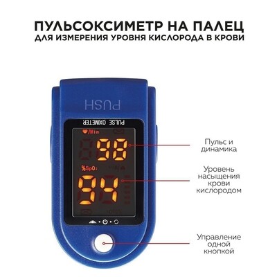 Пульсоксиметр, "Fingertip Pulse Oximeter LK-87", Измеритель уровня кислорода в крови