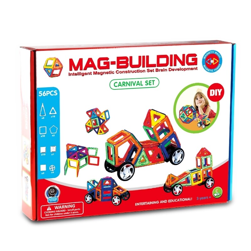 Магнитный конструктор Mag-building 56 предметов