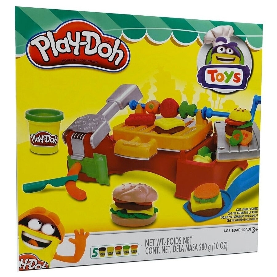 Игровой набор для лепки, набор пластилина Play-Doh, Плей До "Гриль, Барбекю, Бургеры, Хот-доги для пикника"
