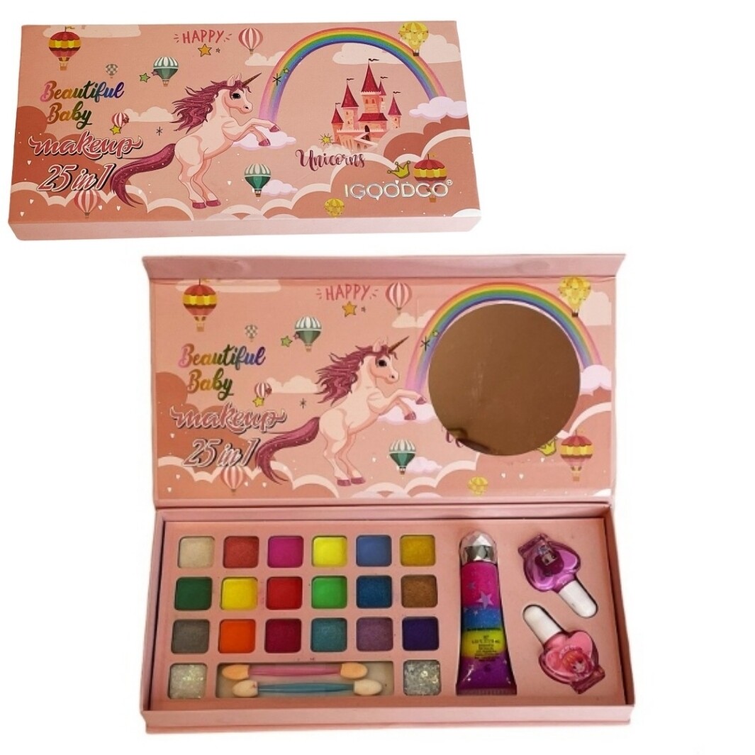 Детский набор декоративной косметики для детей, IGOODCO, Happy "Beautiful Baby" MakeUp Unicorns 25in1
