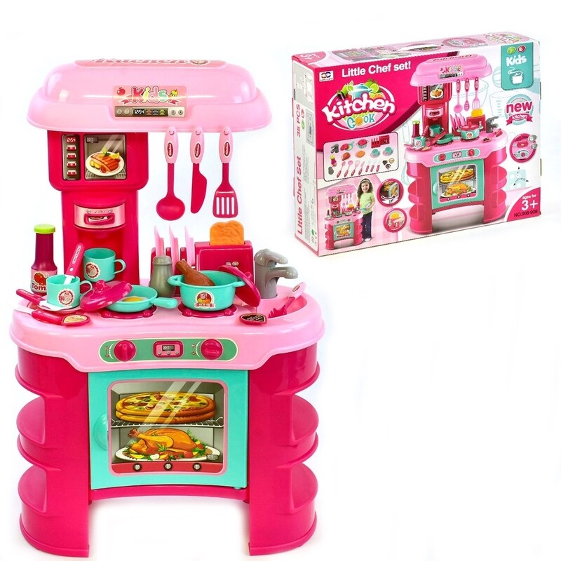 Игровой набор столик &quot;Кухонный набор Маленький Повар - &quot;Little Chef Set, Kitchen Cook NO.008-908&quot; 35 деталей