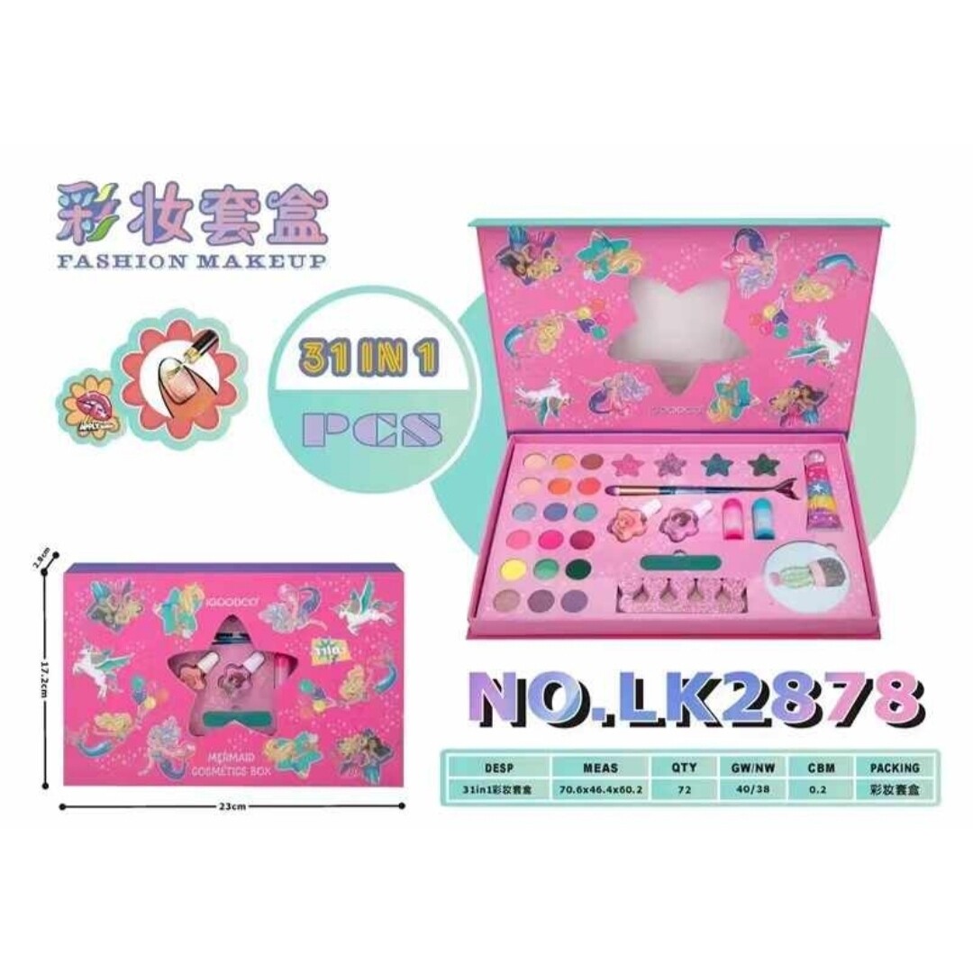 Детская декоративная косметика, набор косметик, комплект для макияжа "IGOODCO, NO.LK2878", Fashion Makeup 31in1